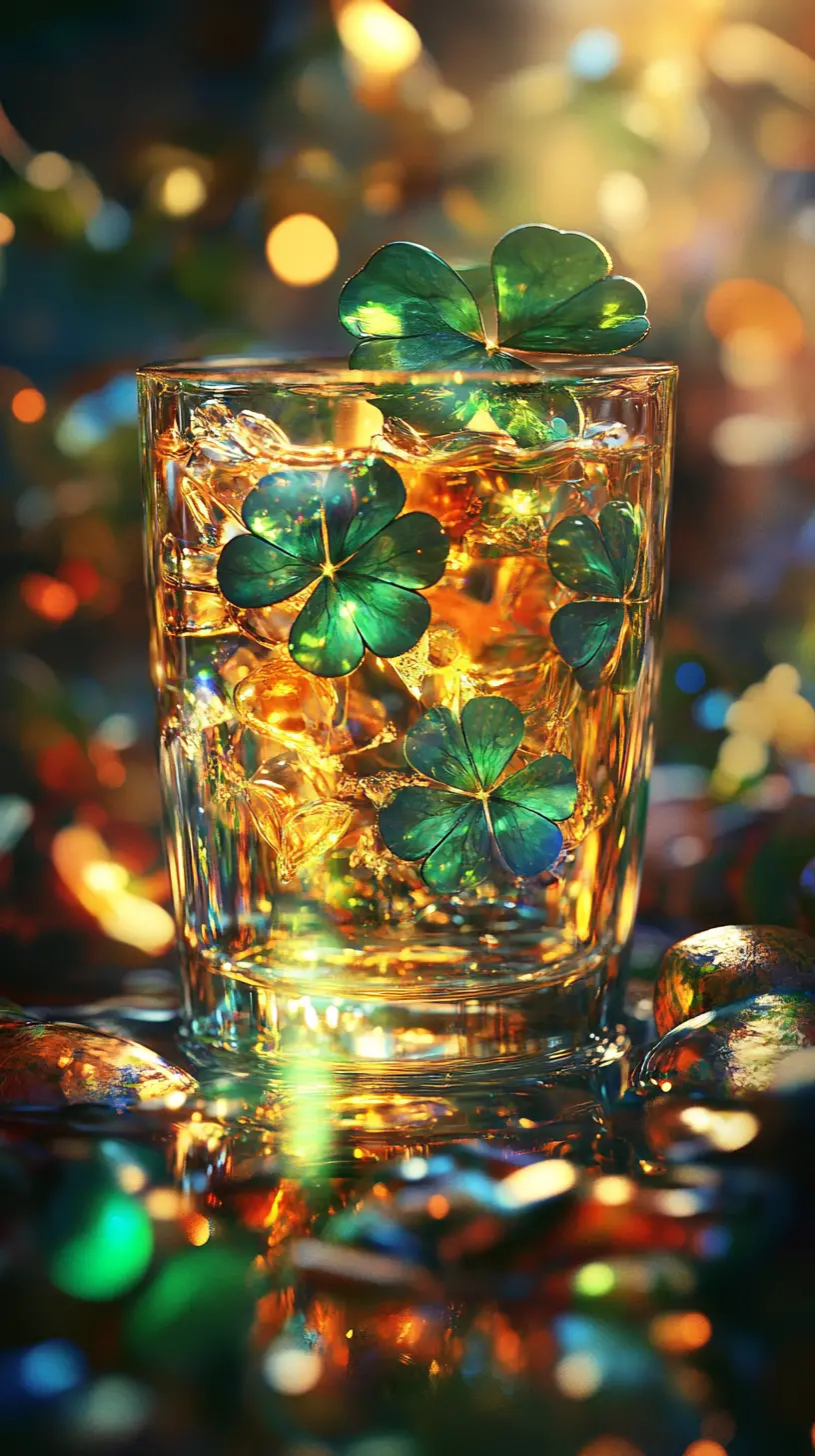 Colorful tropical cocktail in sunlight close up illustration
