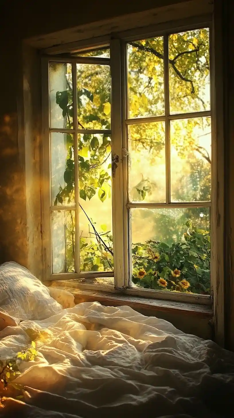 Morning sunshine greeting after a long hidden night