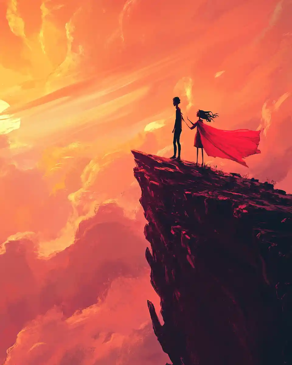 Digital illustration inspired by courage and love