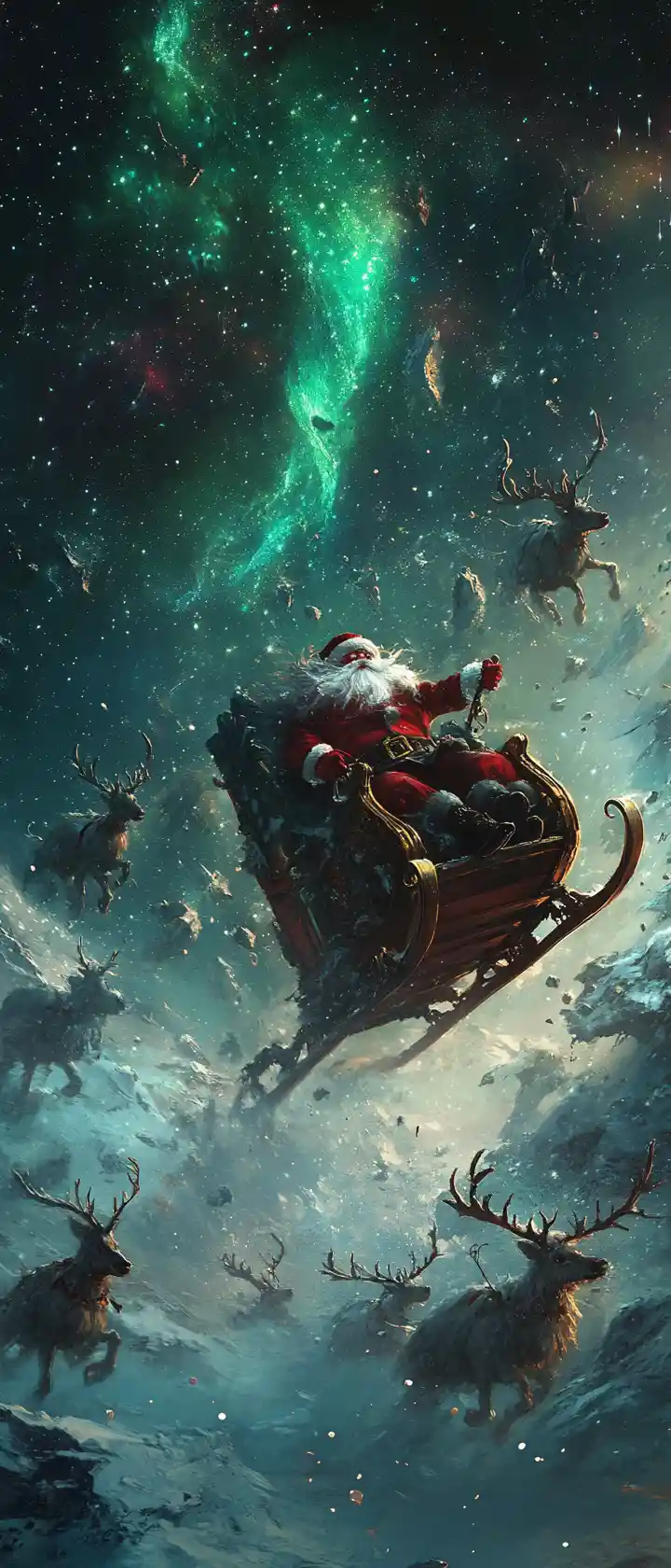 Santa Claus leads a cosmic reindeer war across the arctic