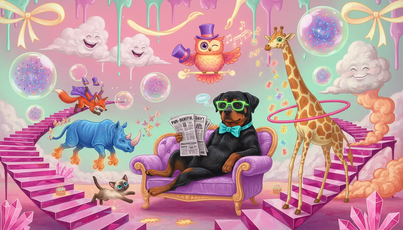 Neon pastel sky over surreal candy dreamscape