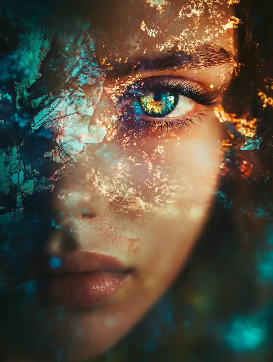 Human portrait seen through the eyes of an alien