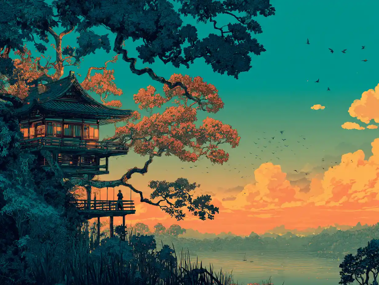 Photorealistic ink artwork with cinematic soft lighting