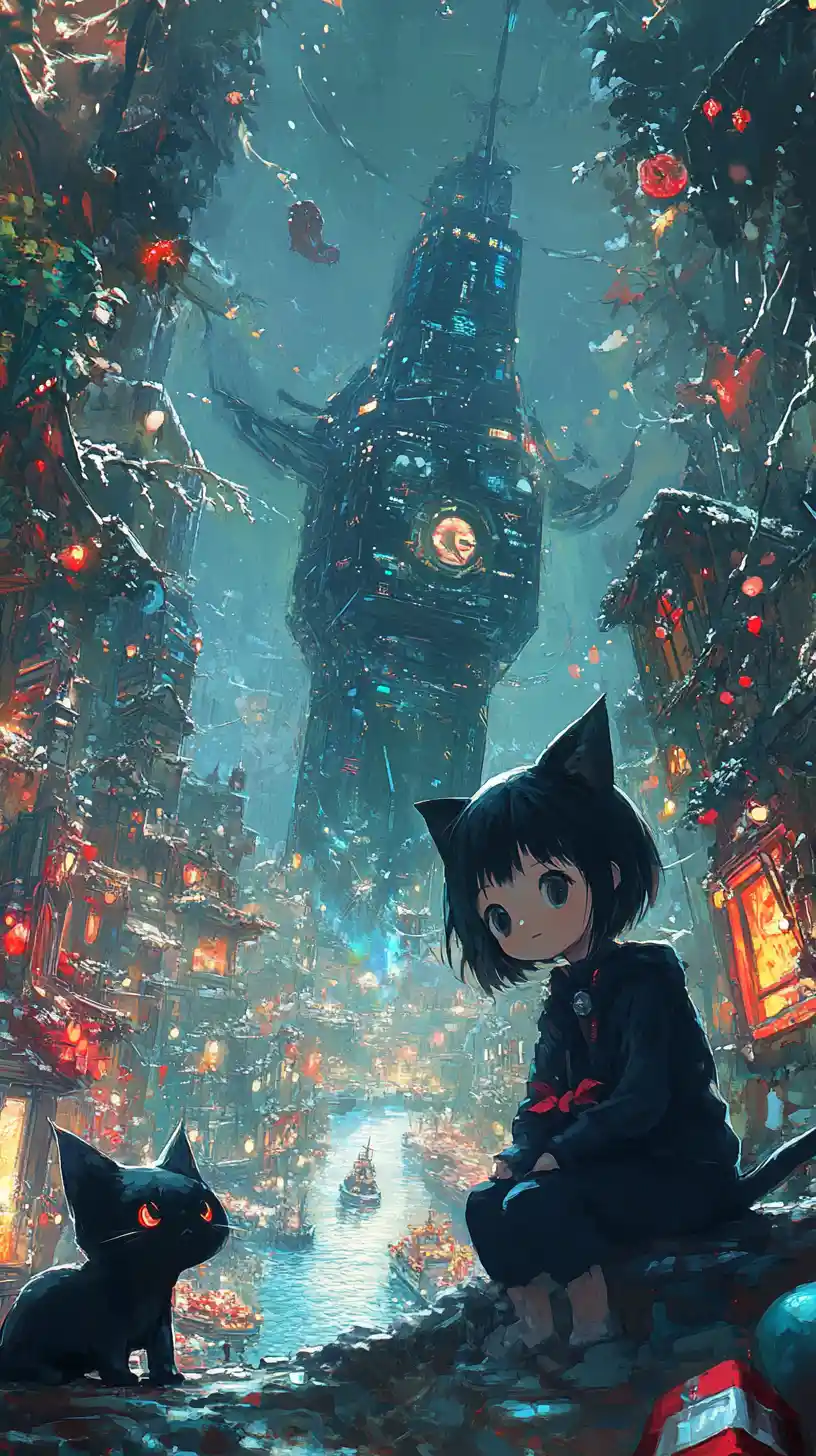 Anime girl with black hoodie and dragon sweatshirt