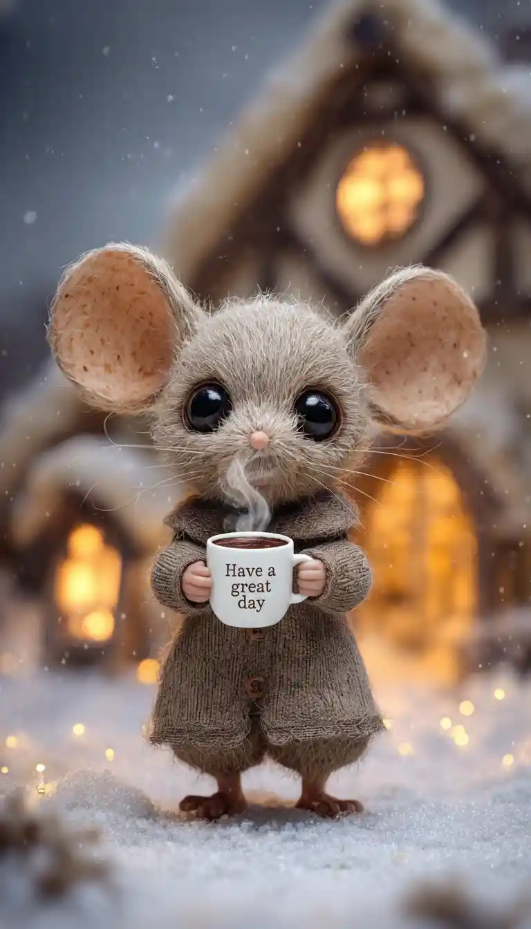 Hands Holding A Steaming Cup Of Hot Chocolate
