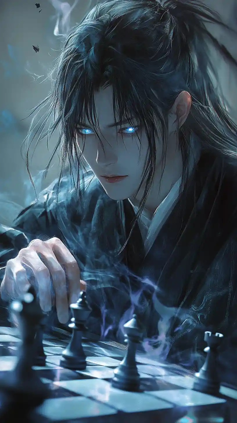 Primo piano di un samurai che beve da una ciotola bianca e blu