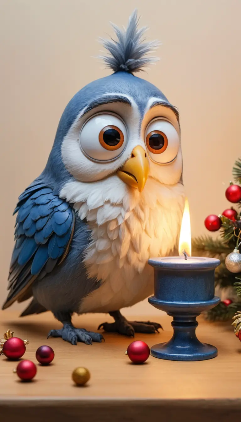 Two cute Christmas elves lighting a large white candle