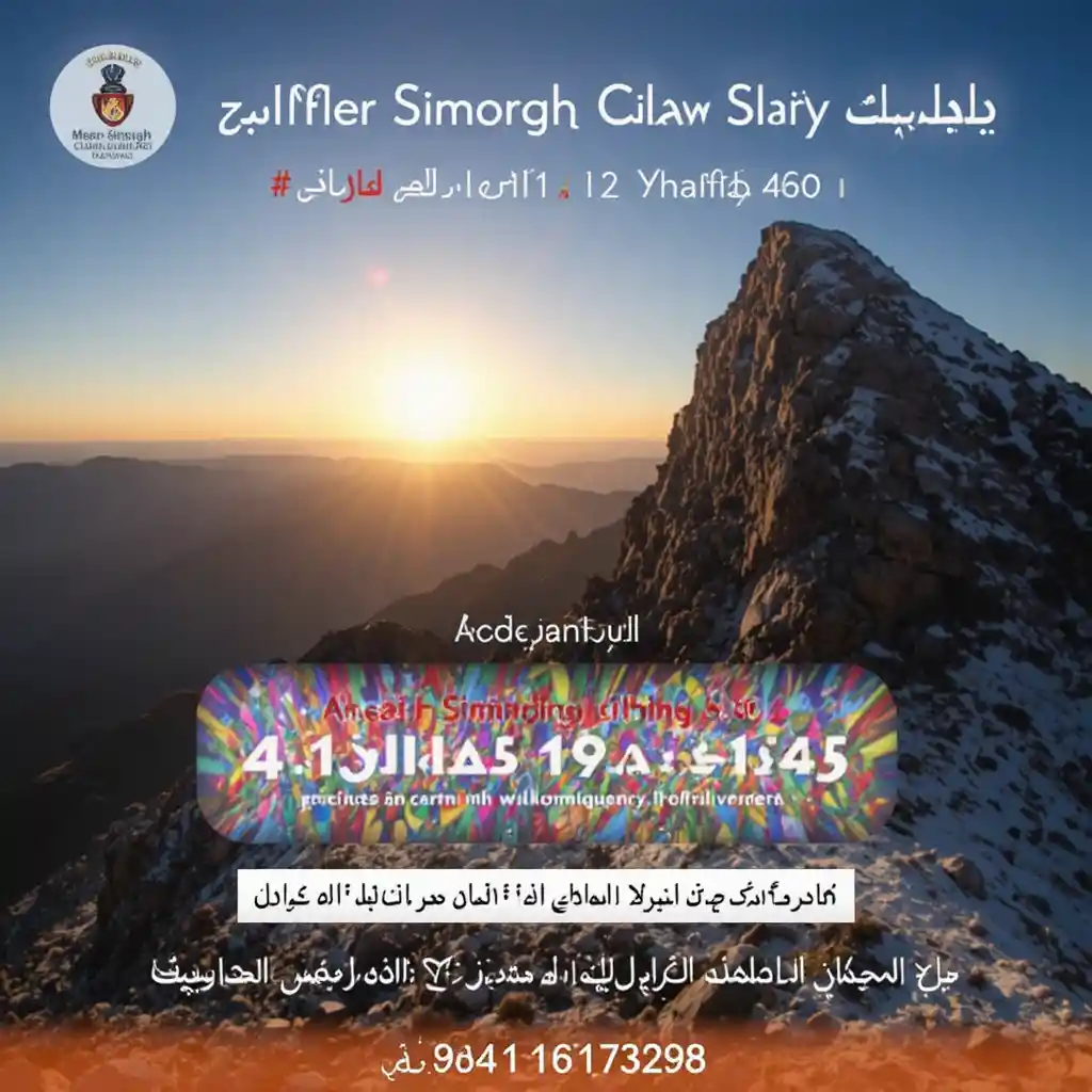 Banner des Kletterclubs zur Ankündigung des Shah-Alborz-Gipfelprogramms