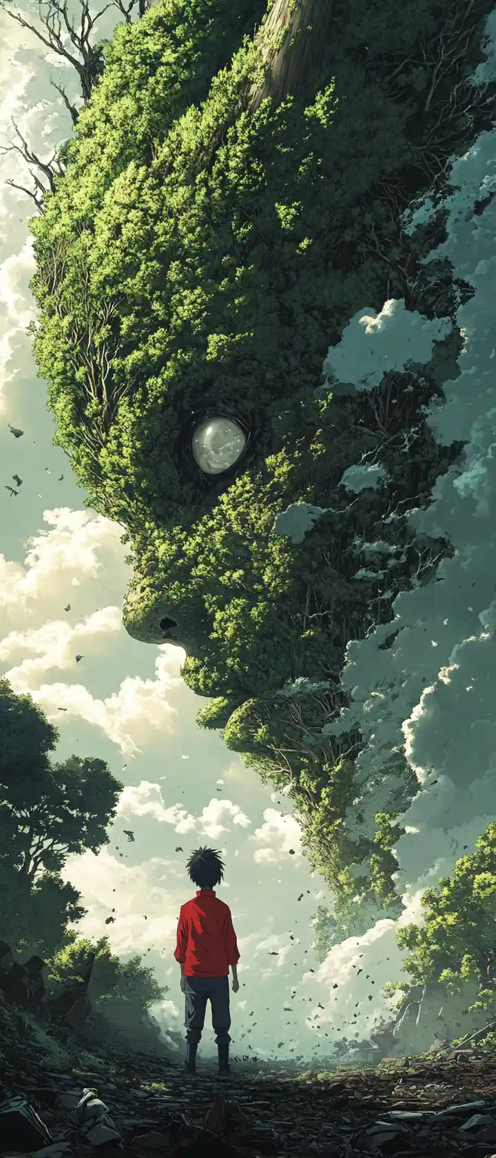 Psychic Forest Overgrowth Consuming A Dystopian Neo Tokyo