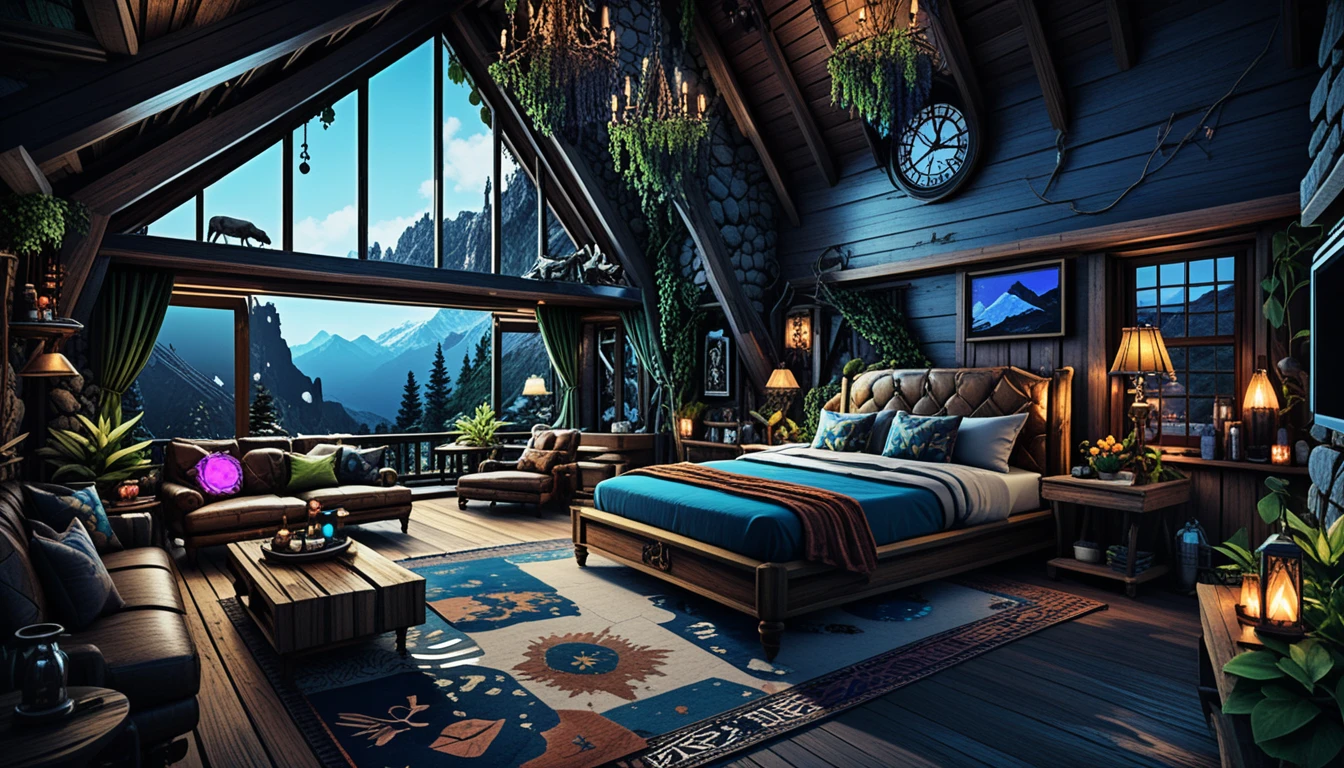 Rustikale Berghütte mit gemütlich-luxuriösem Interior