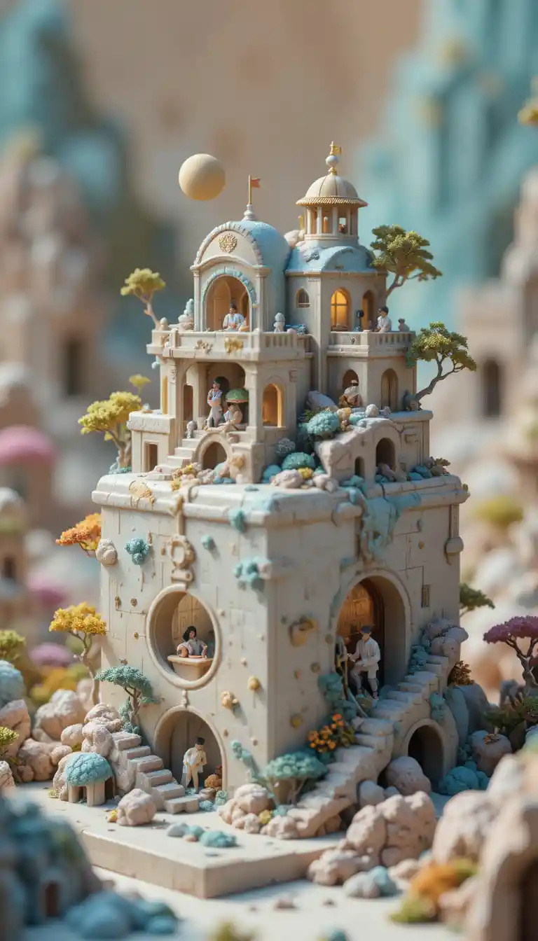 Monde surréaliste en miniature construit autour d’un seul produit
