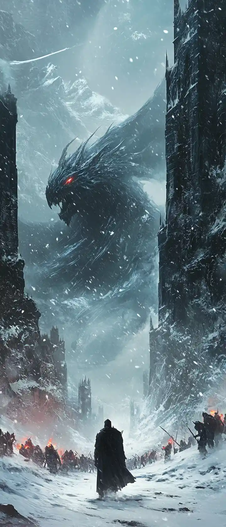 そびえ立つ黒き塔の下で激突する凍てついた王国