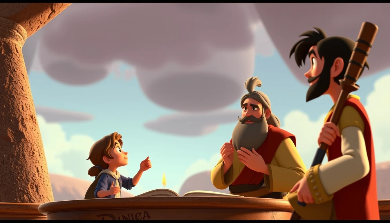 Moses Giving Epic Guidance To Aaron In 3D Animation