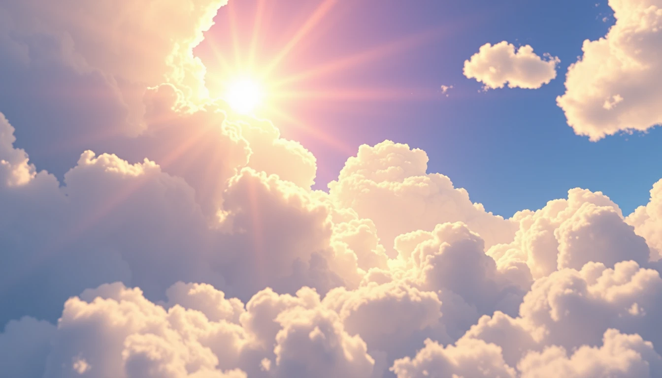 Göttliche Omen als Zeichen und Symbole in epischen Wolken