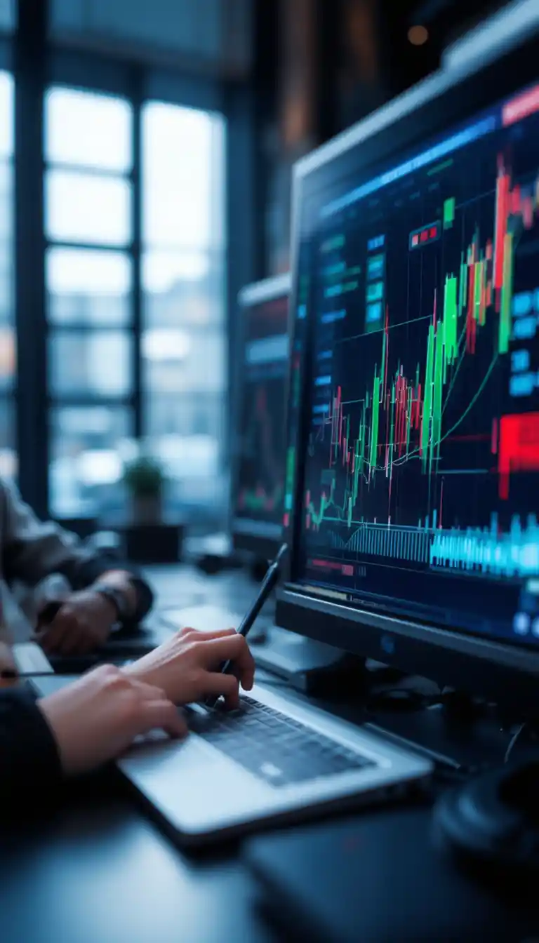 Flache Infografik zu grundlegenden Aktien- und Trading-Konzepten