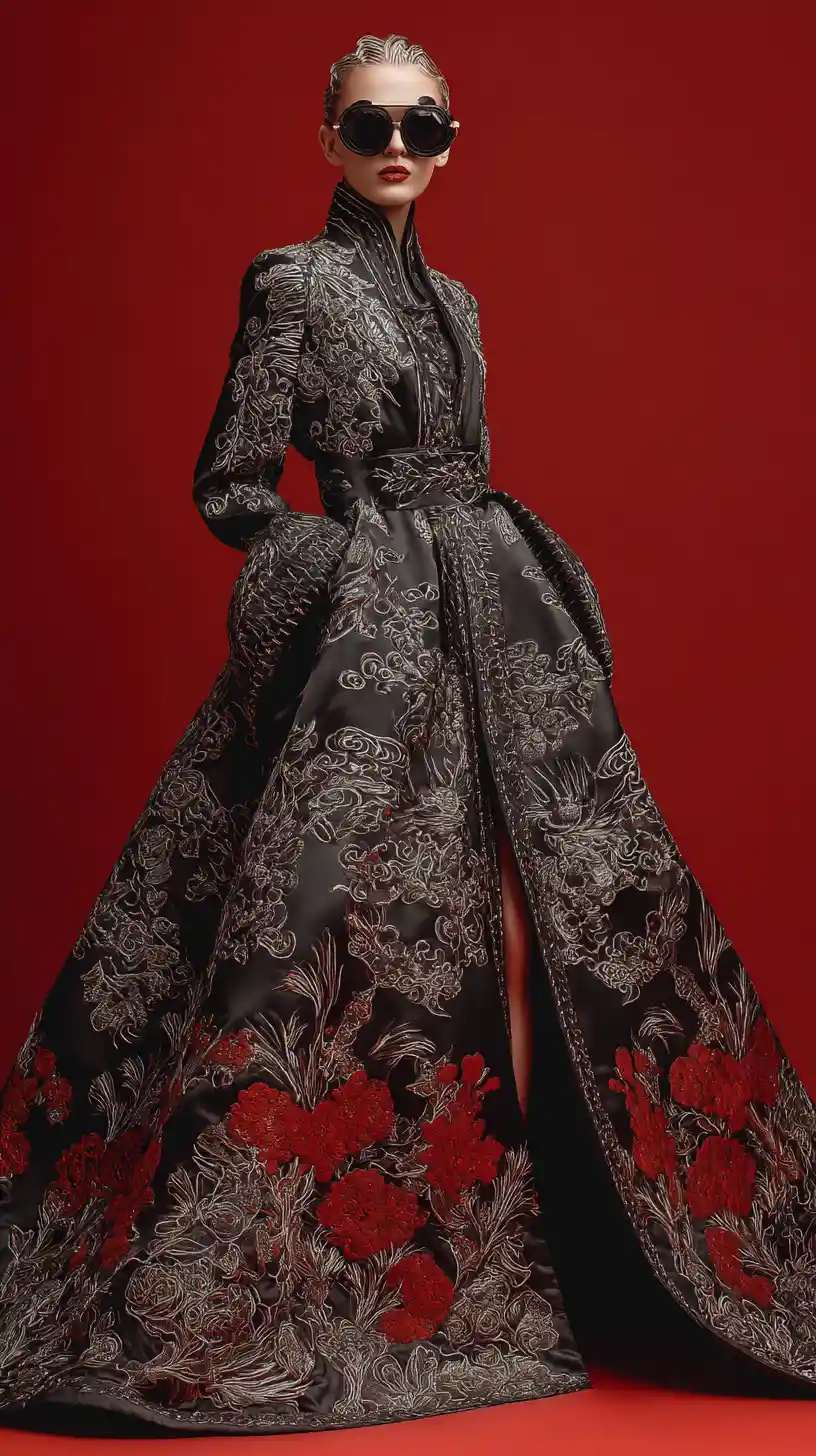 Concept art of haute couture driven by material desire