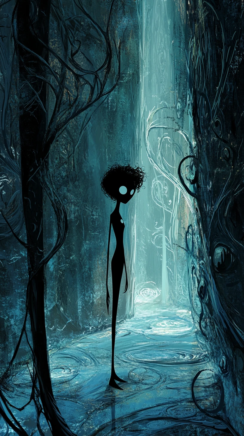 Dark Fantasy Girl In A Mystical Animated Haunted World