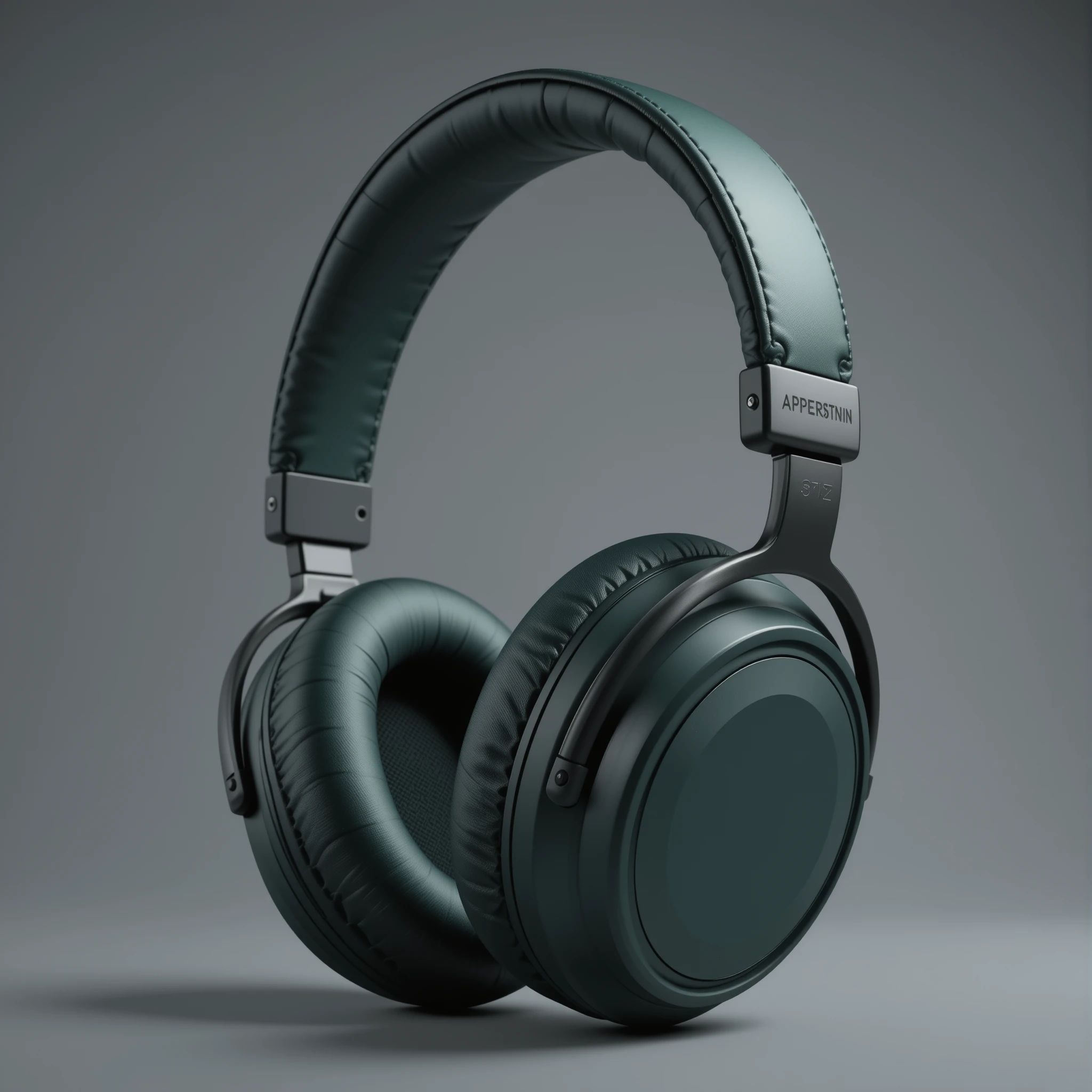 Fones de ouvido over-ear verde floresta em fundo neutro de estúdio