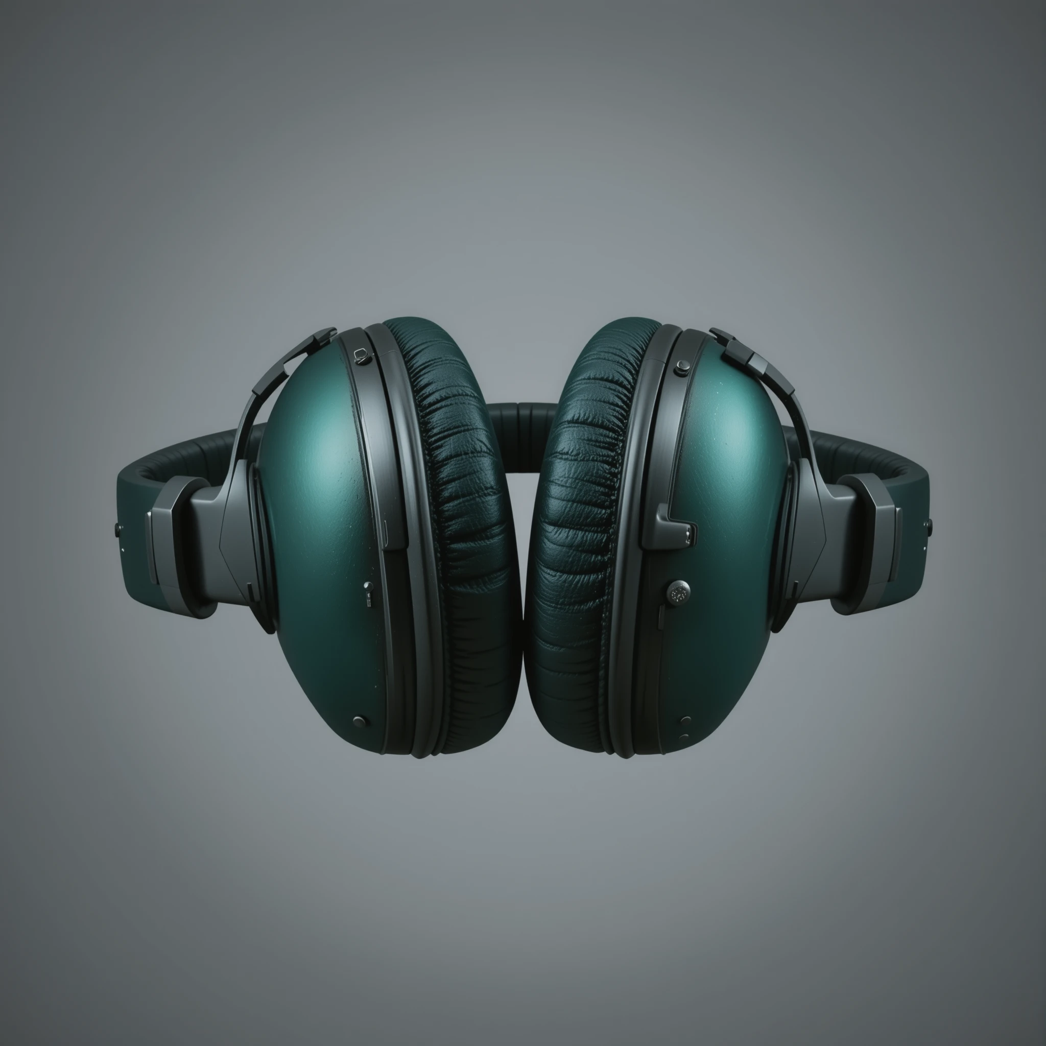 Fones de ouvido over-ear verde-floresta em vista frontal de estúdio