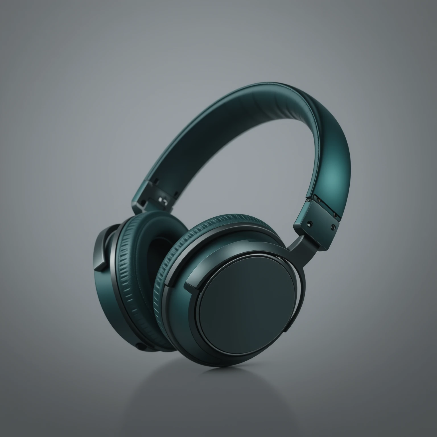 Fones de ouvido over-ear verde floresta em estúdio profissional