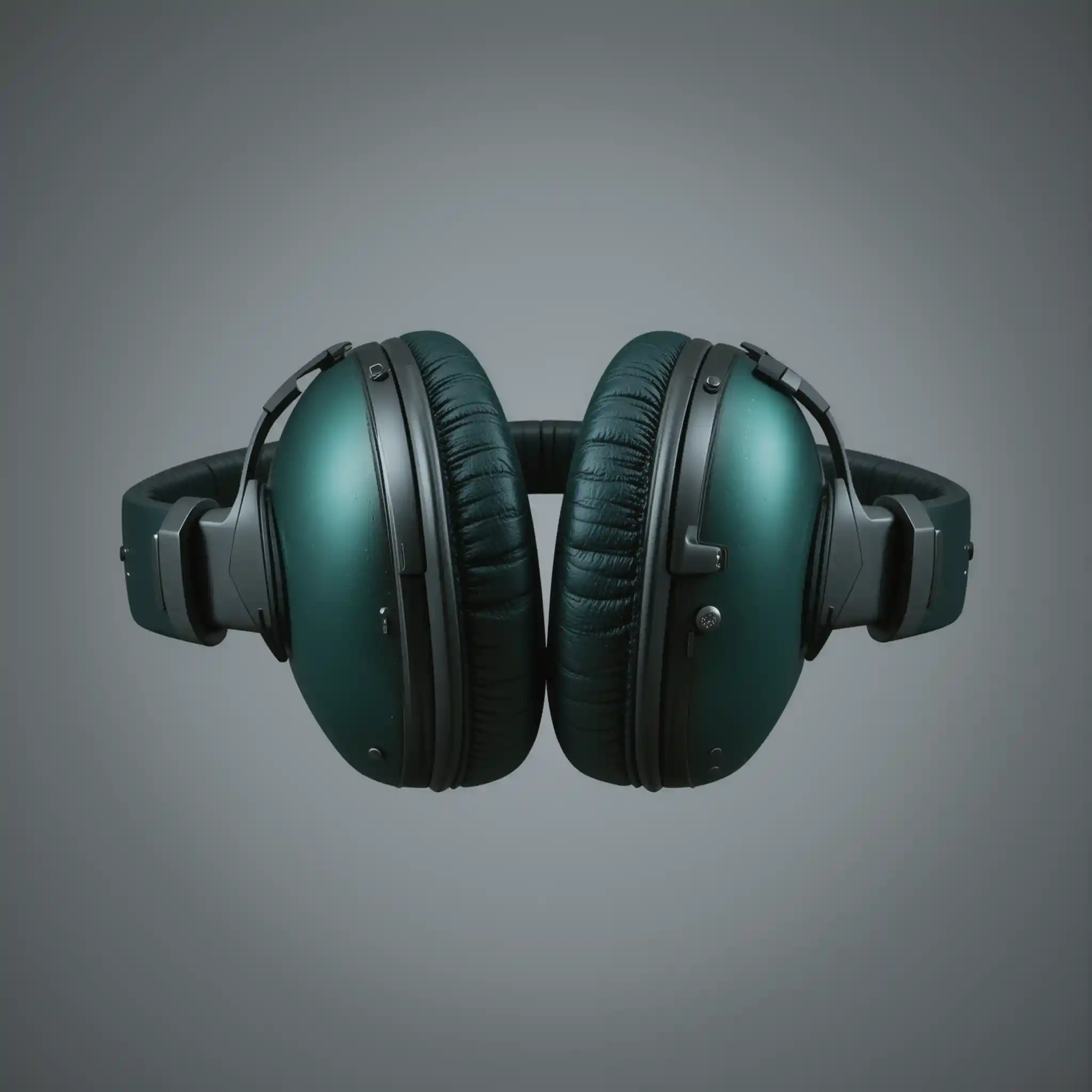 Fones de ouvido over-ear verde-floresta em vista frontal de estúdio