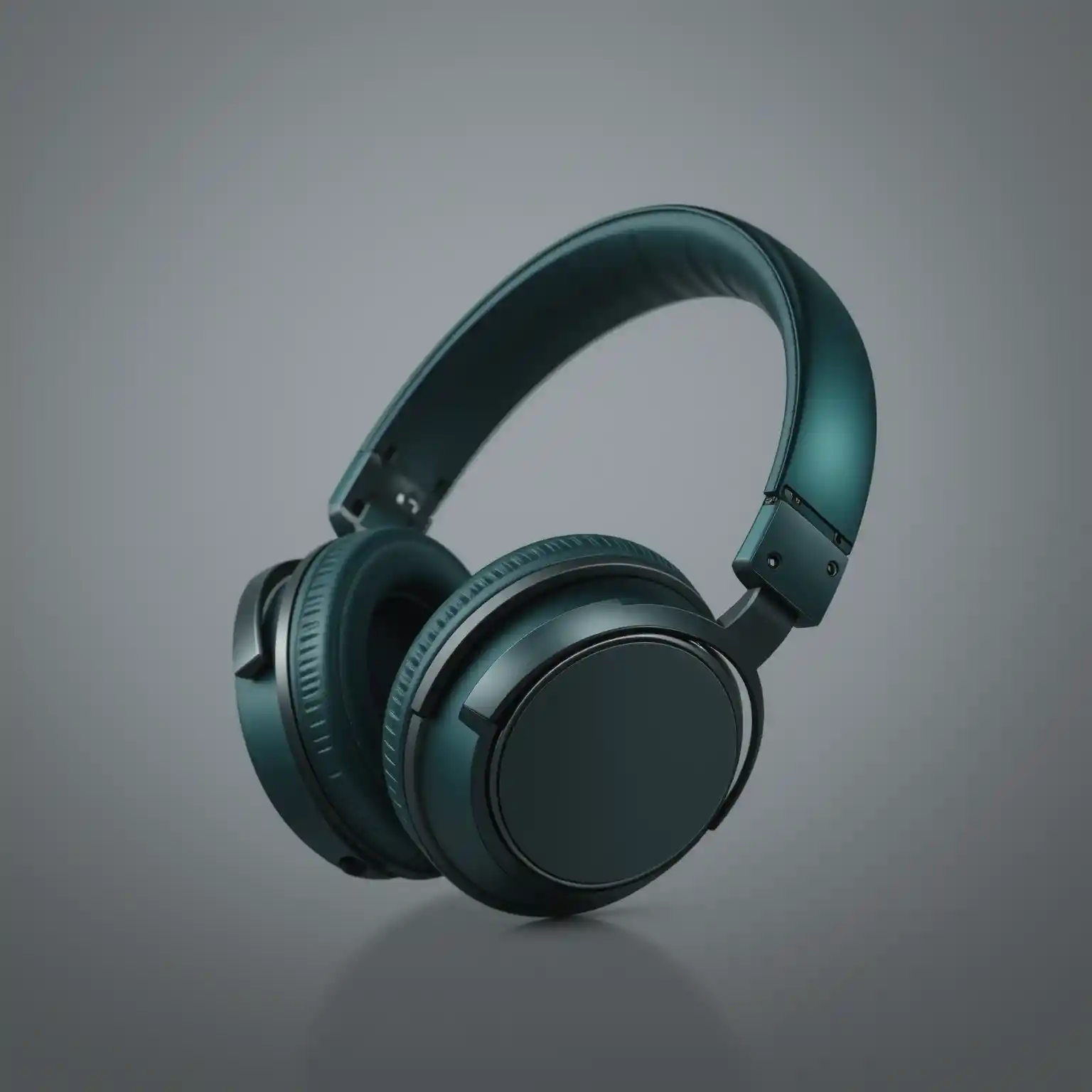 Fones de ouvido over-ear verde floresta em estúdio profissional