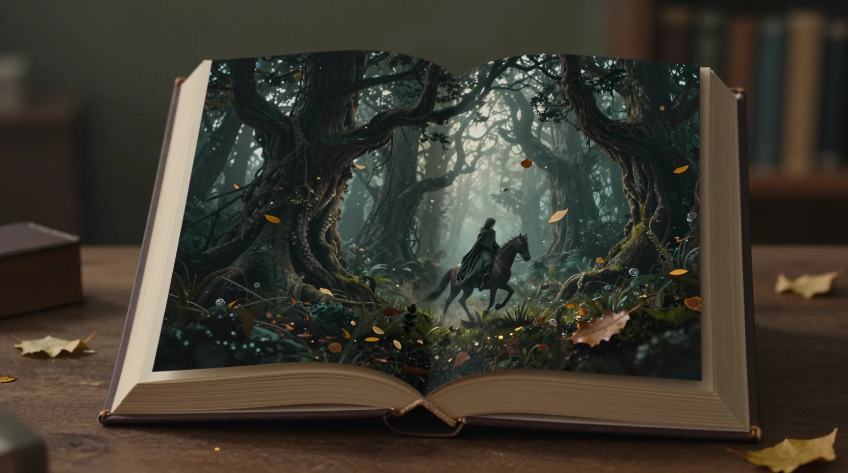 從魔幻森林書中現身的披風騎士