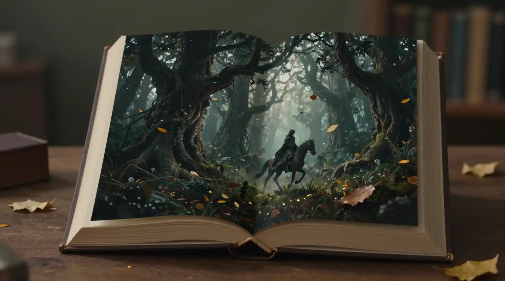 從魔幻森林書中現身的披風騎士