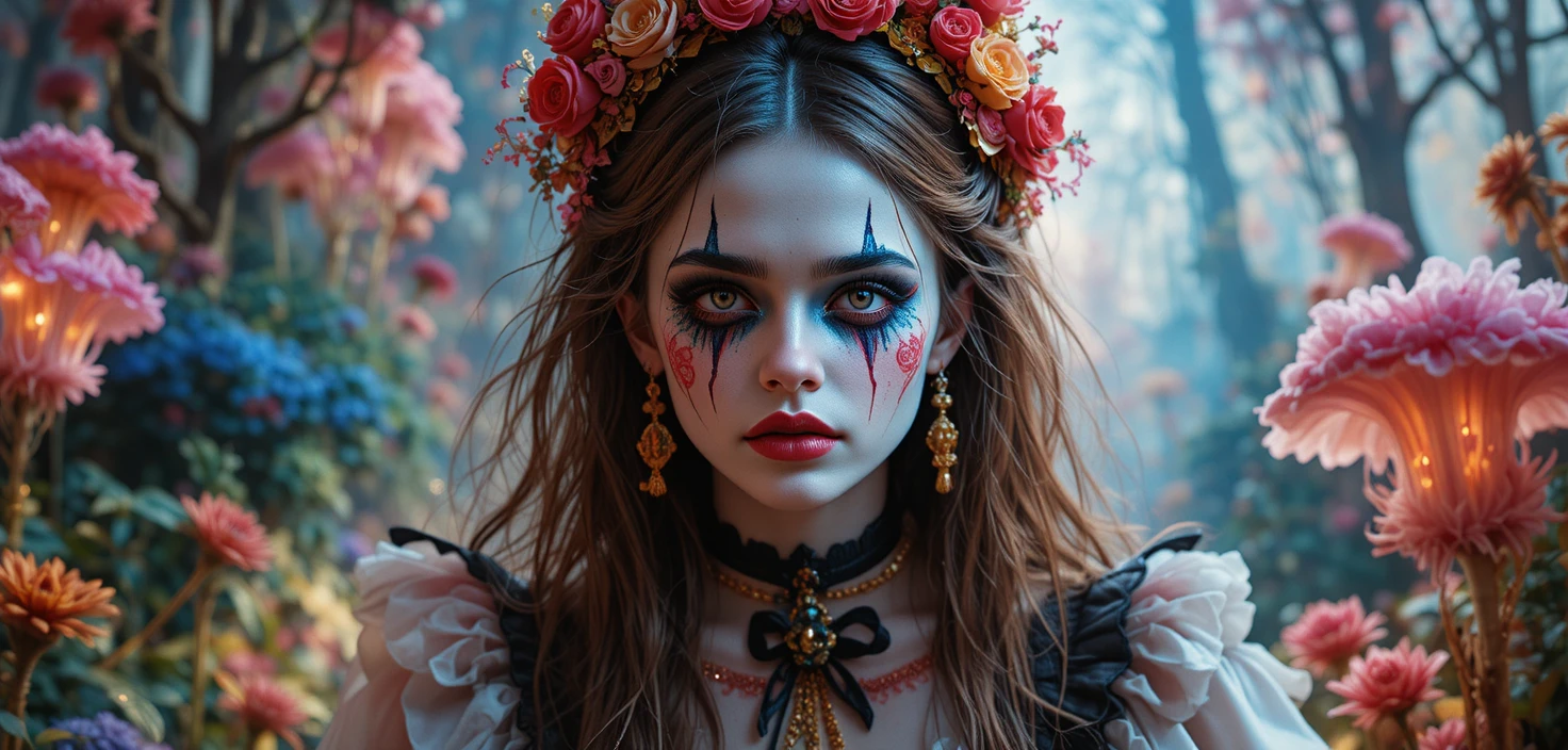 Colorful whimsical characters in an enchanting fantasy world
