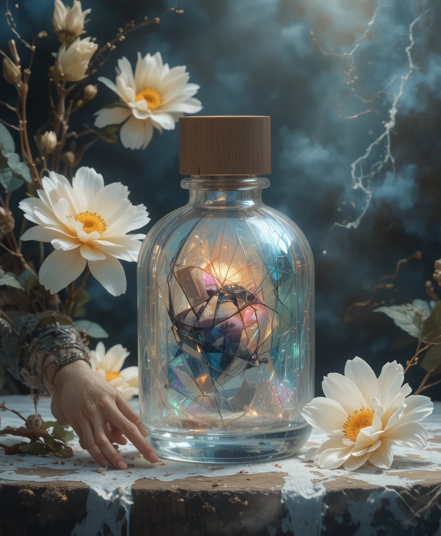 Luxurious digital painting of an elegant still life scene