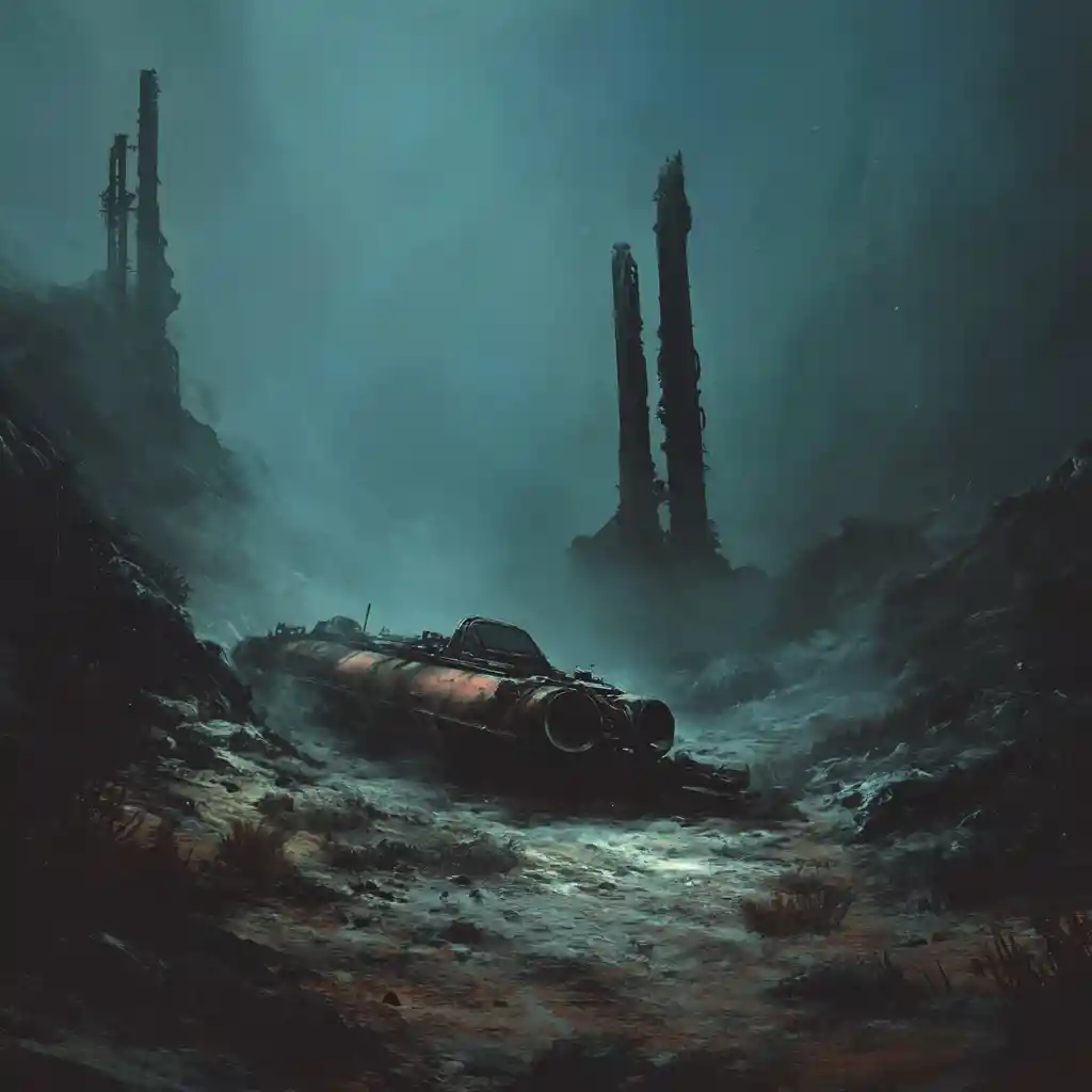 Destroços de Submersível ao Lado de Colossais Esqueletos Oceânicos