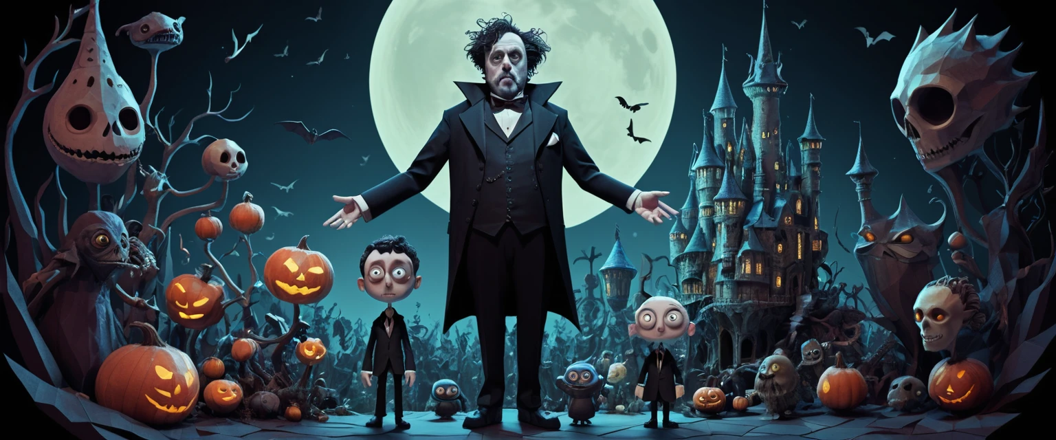 Enchanted low poly fantasy characters in an imaginary world