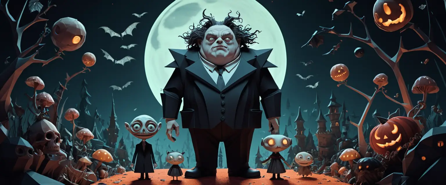 Low poly fantasy world with strange enchanted characters