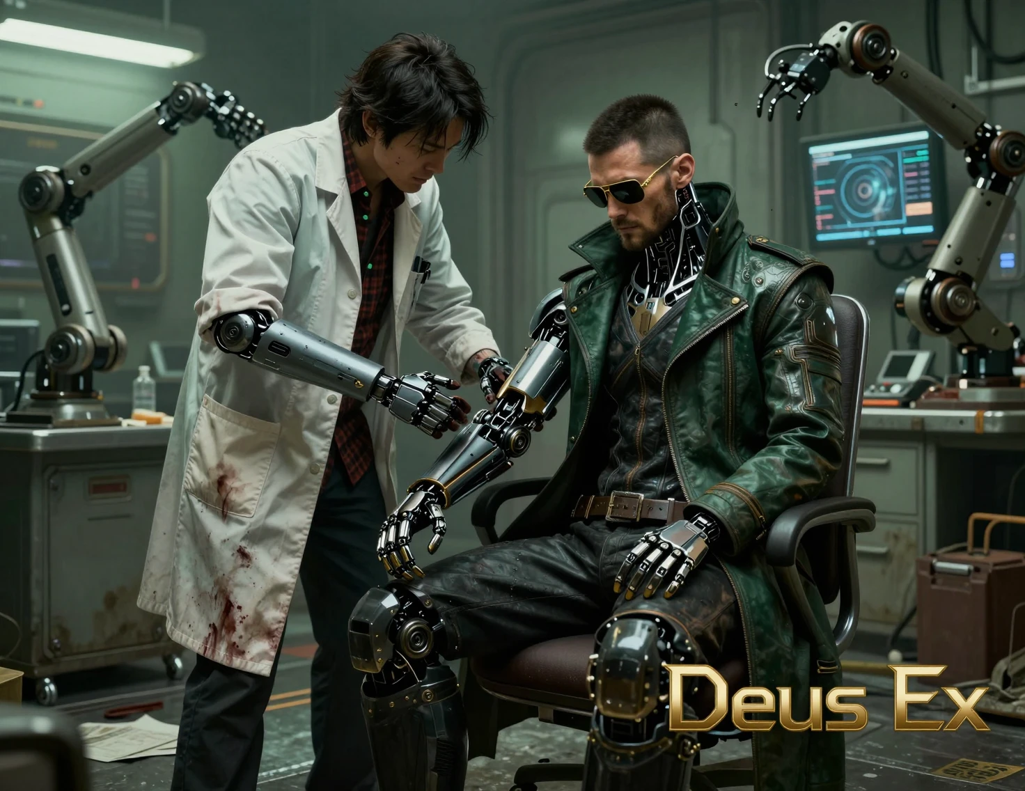 Augmented detective examined in grim underground surgery lab