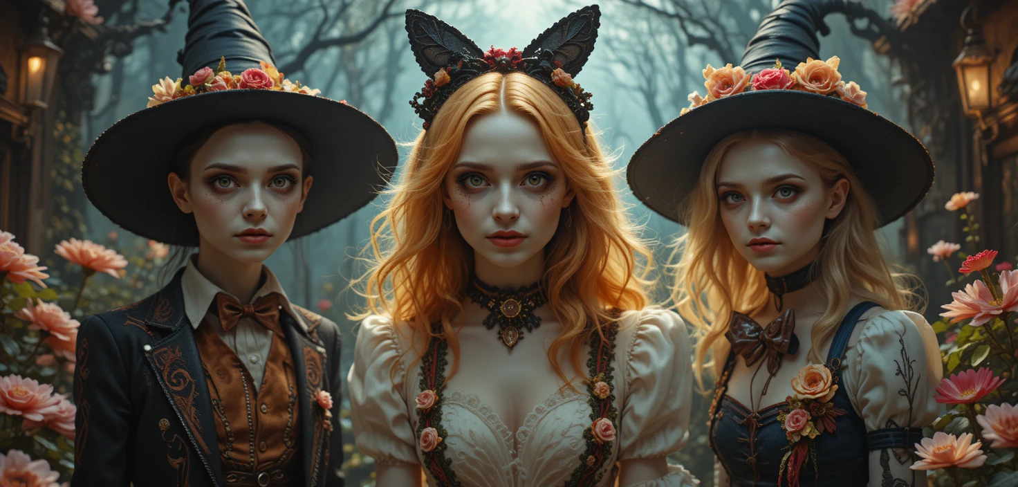 Whimsical 80s Fantasy Characters In A Colorful Wonderland