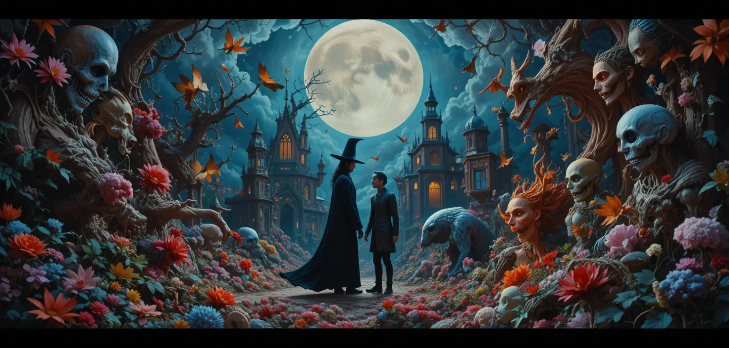 Monstros de fantasia lúdicos em estilo gráfico retrô e colorido