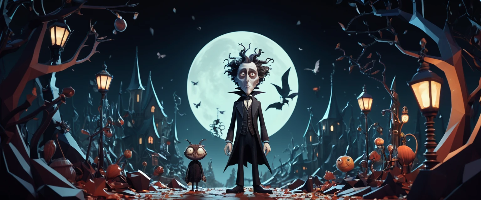 Incantevoli Personaggi Low Poly in un Oscuro Mondo Immaginario