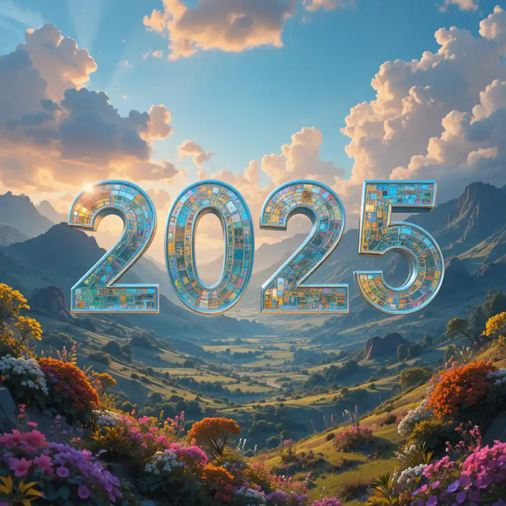 歡慶 2025 年結束與迎接 2026 的新年節慶場景