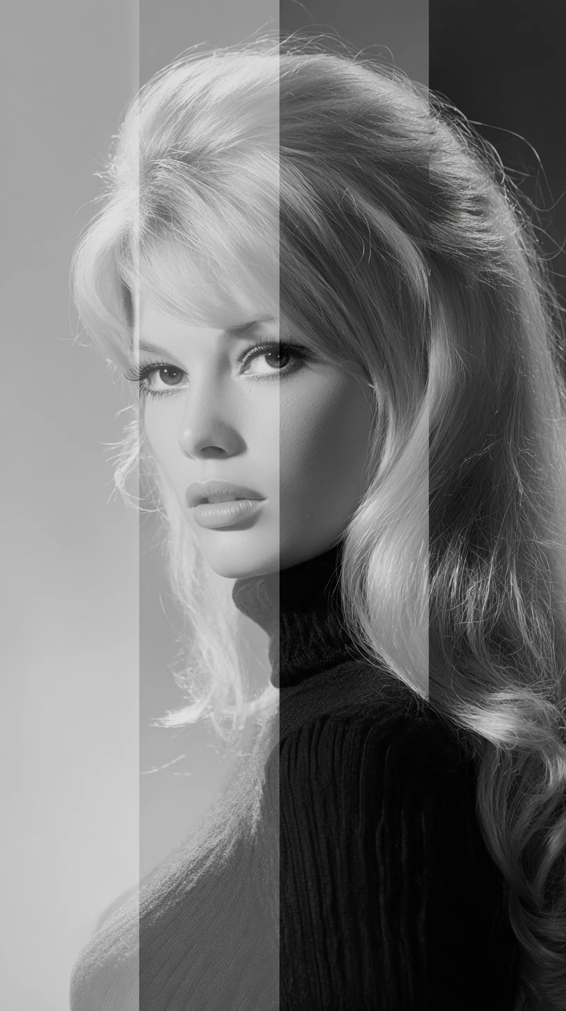 Close up digital portrait of a glamorous blonde woman