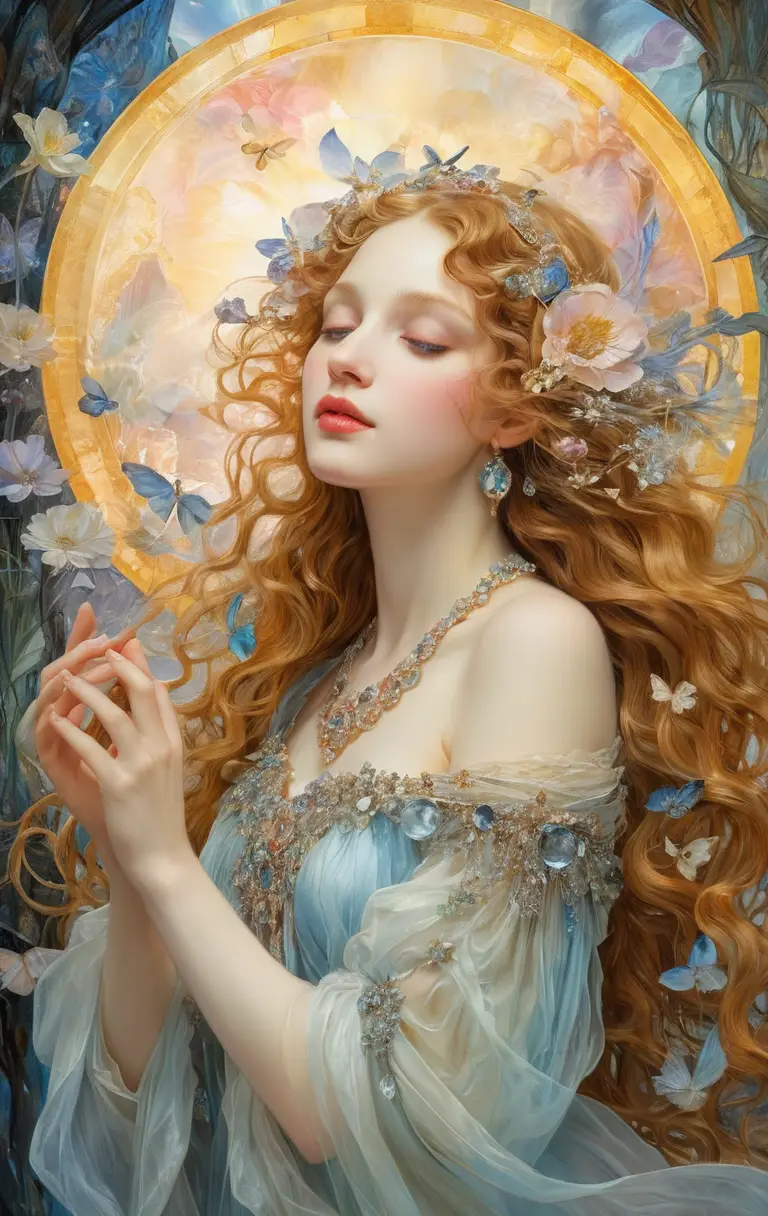 Visione romantica e luminosa di pura beatitudine in colori radiosi