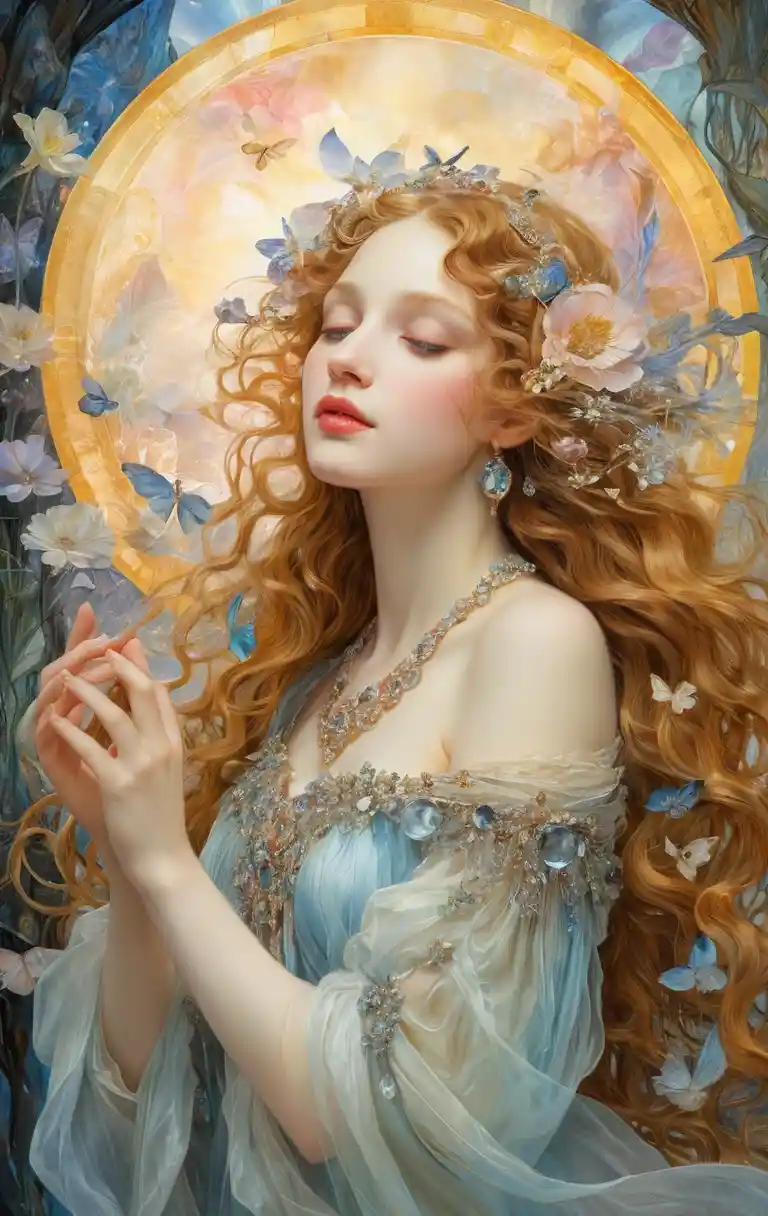 Visione romantica e luminosa di pura beatitudine in colori radiosi