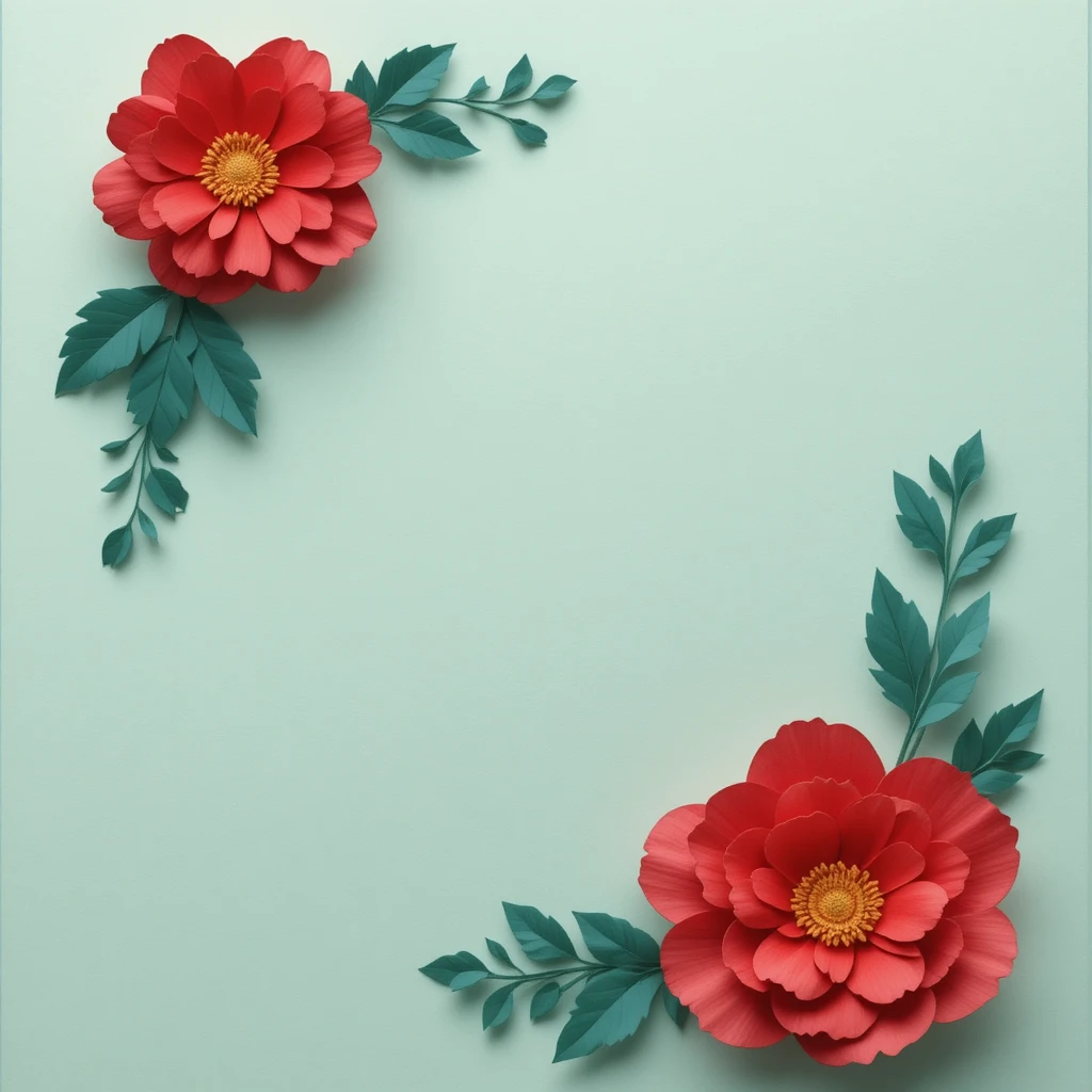 Minimalistischer Papier-Collage-Hintergrund mit zerrissenem Papier und gepresster Blume