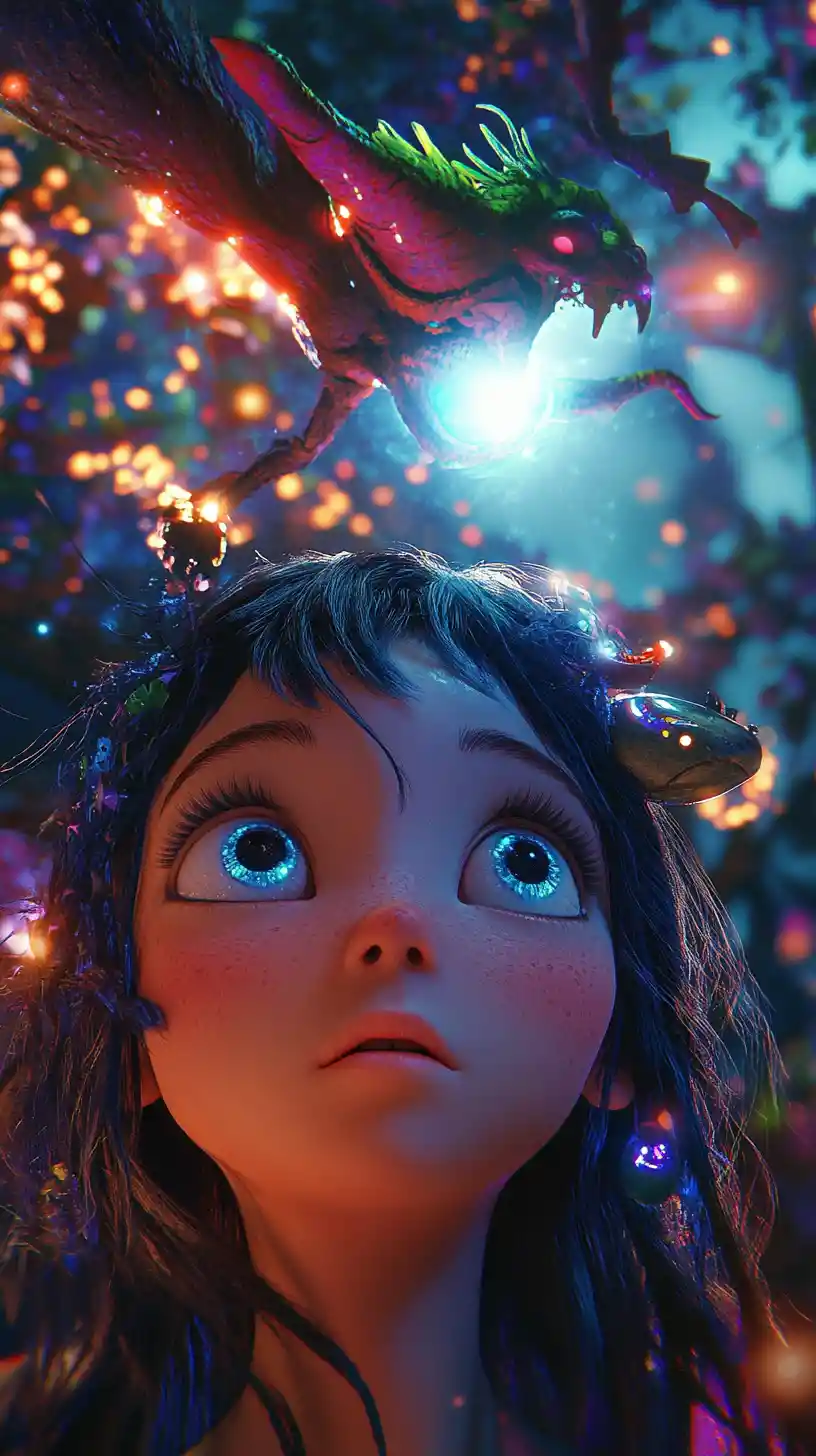 Amigos de anime juguetones relajándose bajo un gran árbol del bosque