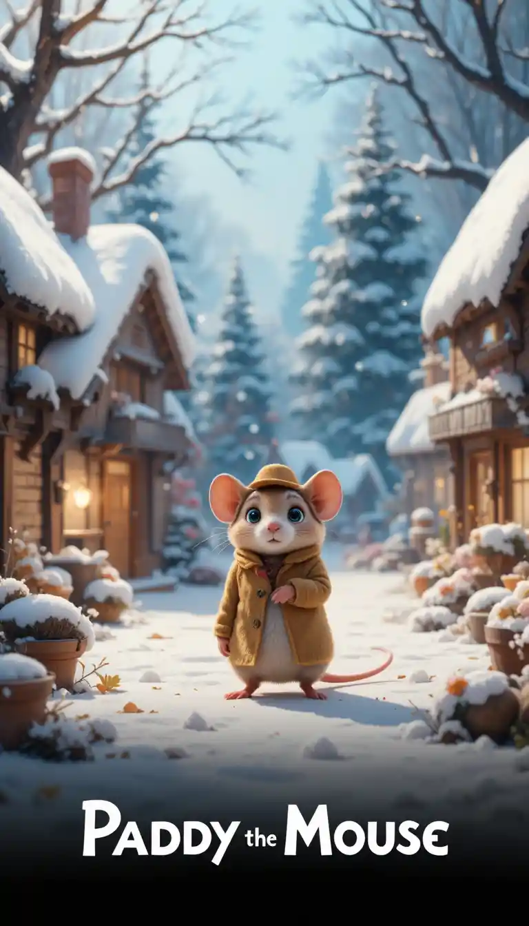 Adorable ours détective dans une forêt pastel façon dessin animé