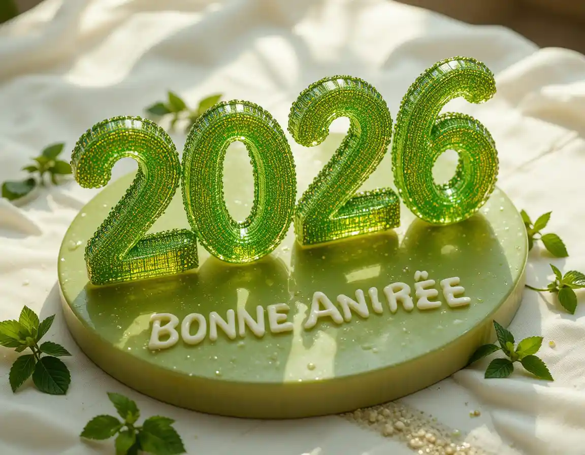 Transparenter Zucker-Dessert 2026 auf Pistazien-Mandel-Boden