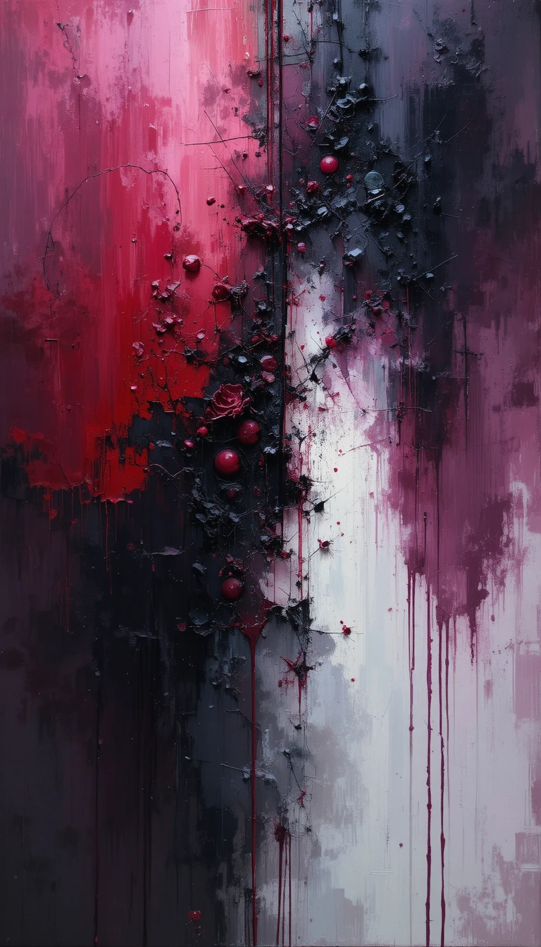Abstract crimson and violet background of tangled emotion
