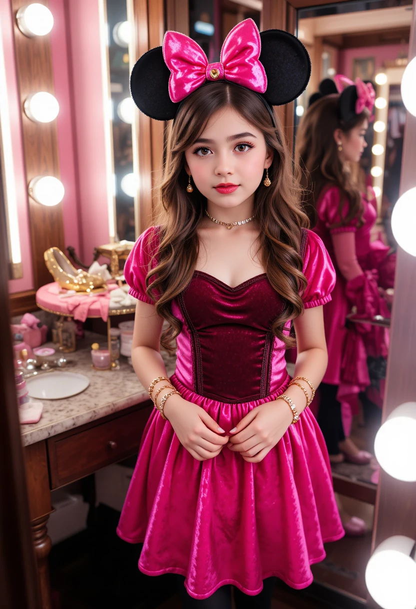 Tween boy dressed as a Minnie inspired girl in boutique