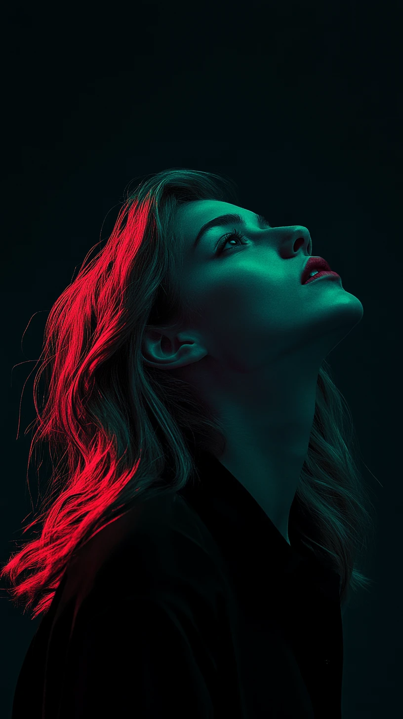 Fashion woman turning away in low angle portrait pose