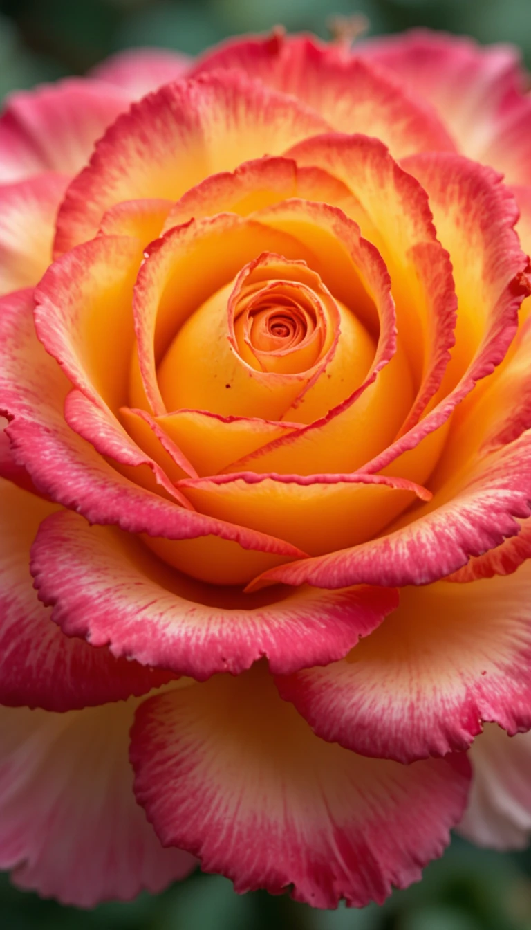 Red and yellow rose in full elegant bloom
