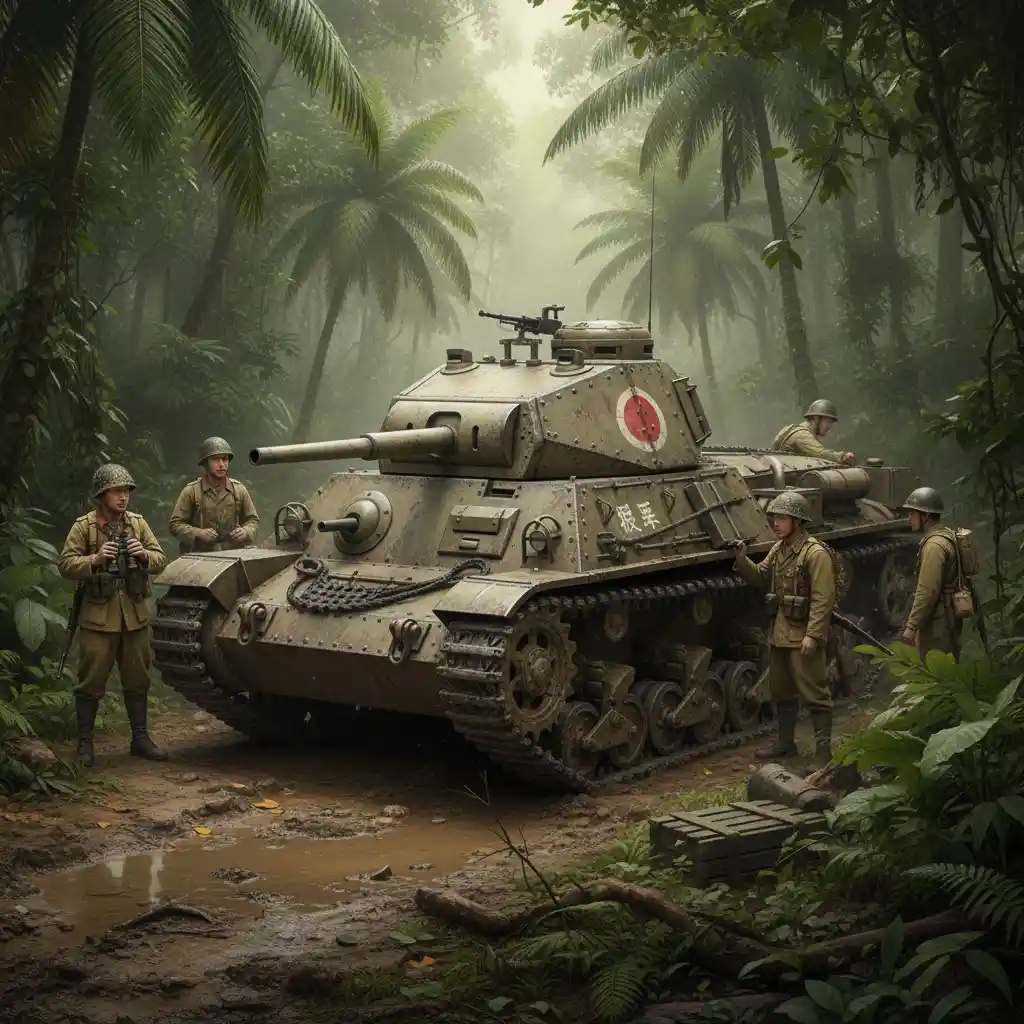 Italian medium tank in Imperial Japanese frontline service
